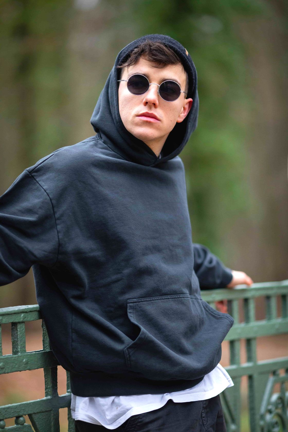 Hoodie with top beanie