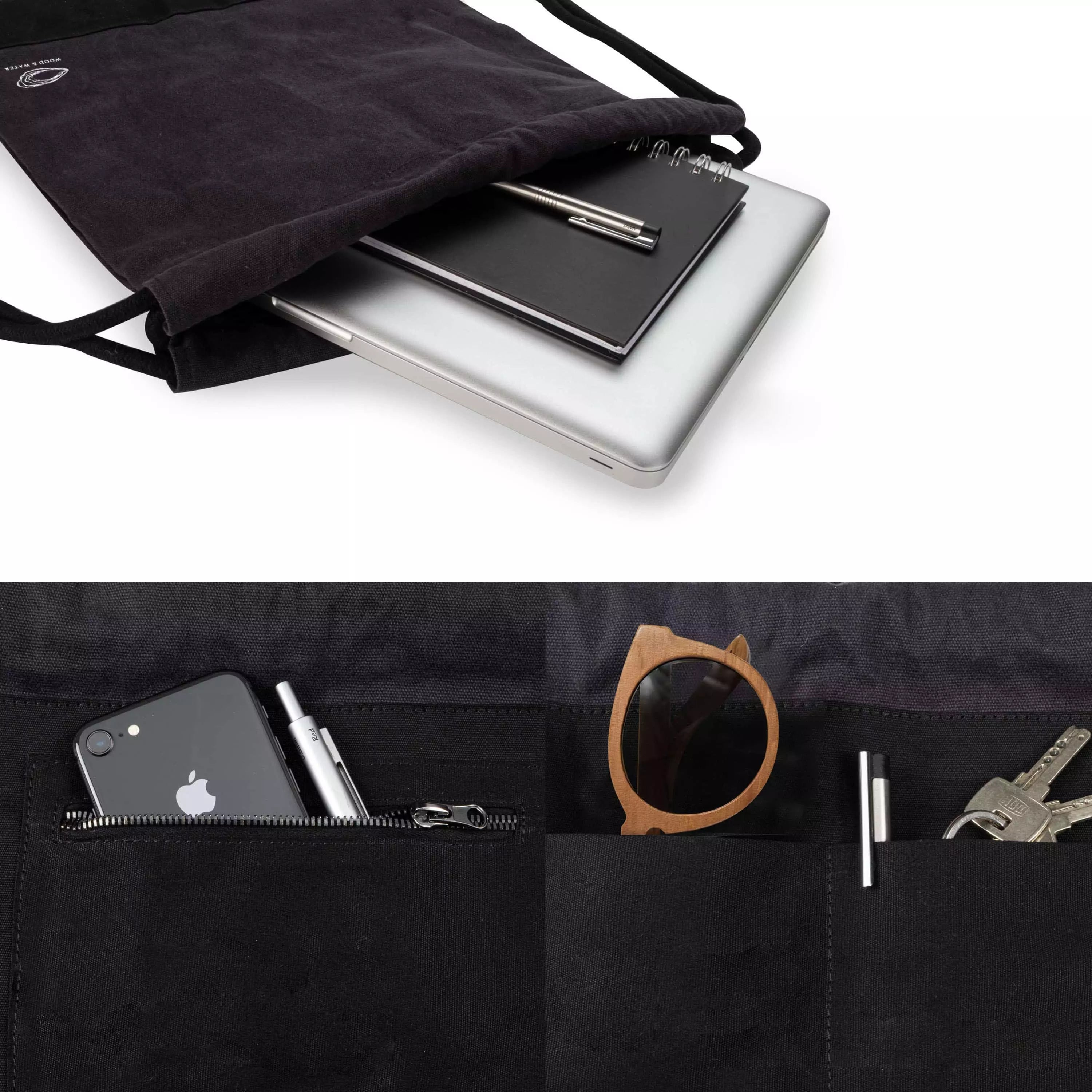 Der Turnbeutel hat die perfekte Größe für Sportsachen oder Laptop. Außerdem hat der Turnbeutel sehr praktische Innentaschen als auch eine Tasche mit Reißverschluss für wichtiges.